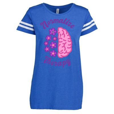 Normalize Therapy Floral Brain Enza Ladies Jersey Football T-Shirt