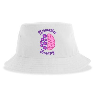 Normalize Therapy Floral Brain Sustainable Bucket Hat