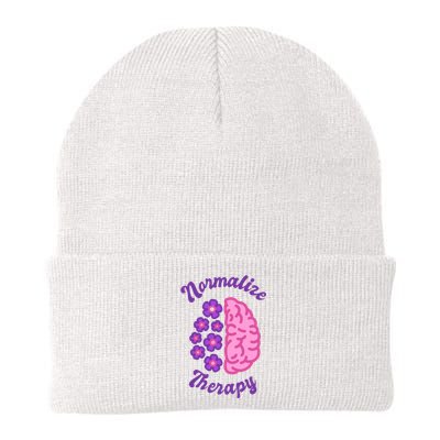 Normalize Therapy Floral Brain Knit Cap Winter Beanie