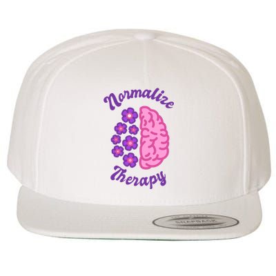 Normalize Therapy Floral Brain Wool Snapback Cap