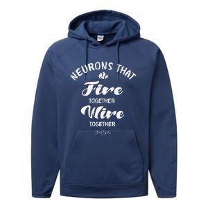 Neurons That Fire Together Wire Together Performance Fleece Hoodie