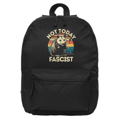 Not Today Fascist Funny Opossum Social Possum Team Trash Gift 16 in Basic Backpack