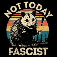 Not Today Fascist Funny Opossum Social Possum Team Trash Gift Mesh Reversible Basketball Jersey Tank