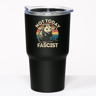 Not Today Fascist Funny Opossum Social Possum Team Trash Gift Tumbler