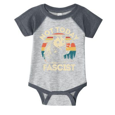 Not Today Fascist Funny Opossum Social Possum Team Trash Gift Infant Baby Jersey Bodysuit