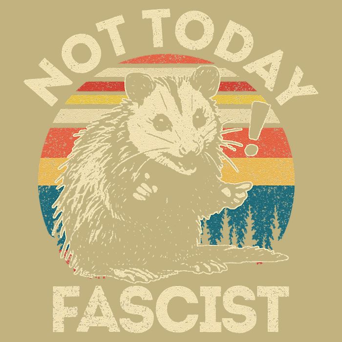 Not Today Fascist Funny Opossum Social Possum Team Trash Gift Cooling Performance Crew T-Shirt