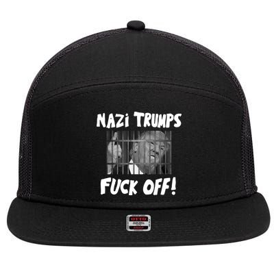 Nazi Trumps Fuck Off 7 Panel Mesh Trucker Snapback Hat