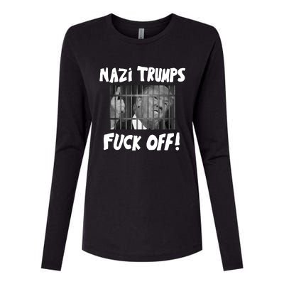 Nazi Trumps Fuck Off Womens Cotton Relaxed Long Sleeve T-Shirt