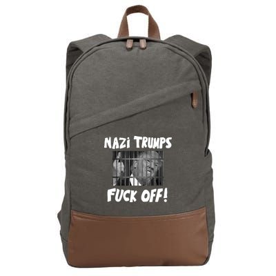 Nazi Trumps Fuck Off Cotton Canvas Backpack