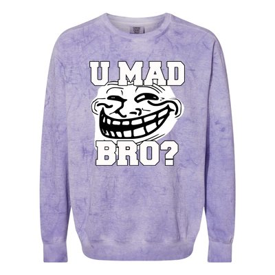 New Troll Face U Mad Smile Bro Colorblast Crewneck Sweatshirt