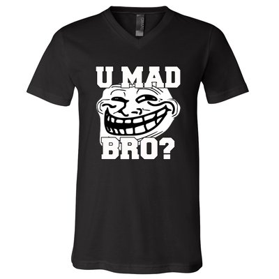 New Troll Face U Mad Smile Bro V-Neck T-Shirt