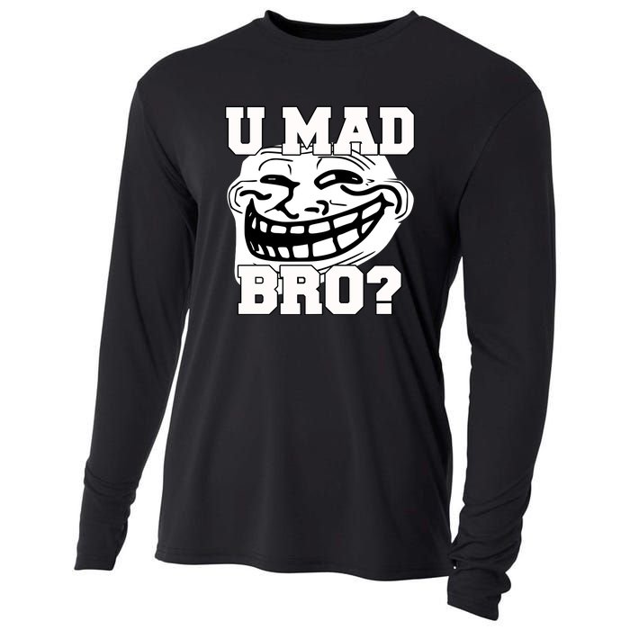 New Troll Face U Mad Smile Bro Cooling Performance Long Sleeve Crew