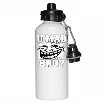 New Troll Face U Mad Smile Bro Aluminum Water Bottle