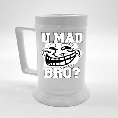 New Troll Face U Mad Smile Bro Beer Stein