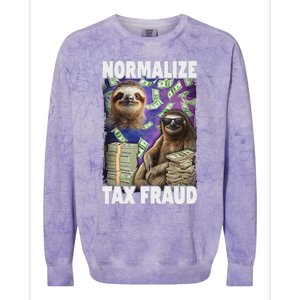 Normalize Tax Fraud Colorblast Crewneck Sweatshirt