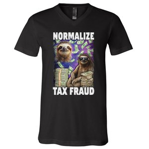 Normalize Tax Fraud V-Neck T-Shirt