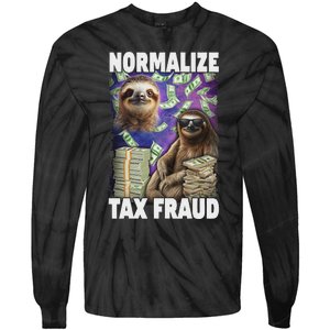 Normalize Tax Fraud Tie-Dye Long Sleeve Shirt