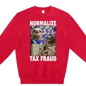 Normalize Tax Fraud Premium Crewneck Sweatshirt