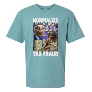 Normalize Tax Fraud Sueded Cloud Jersey T-Shirt