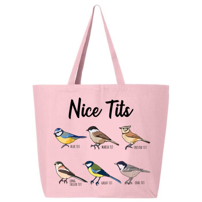 Nice Tits Funny Bird Watching Birding 25L Jumbo Tote