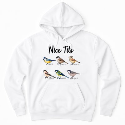 Nice Tits Funny Bird Watching Birding Hoodie