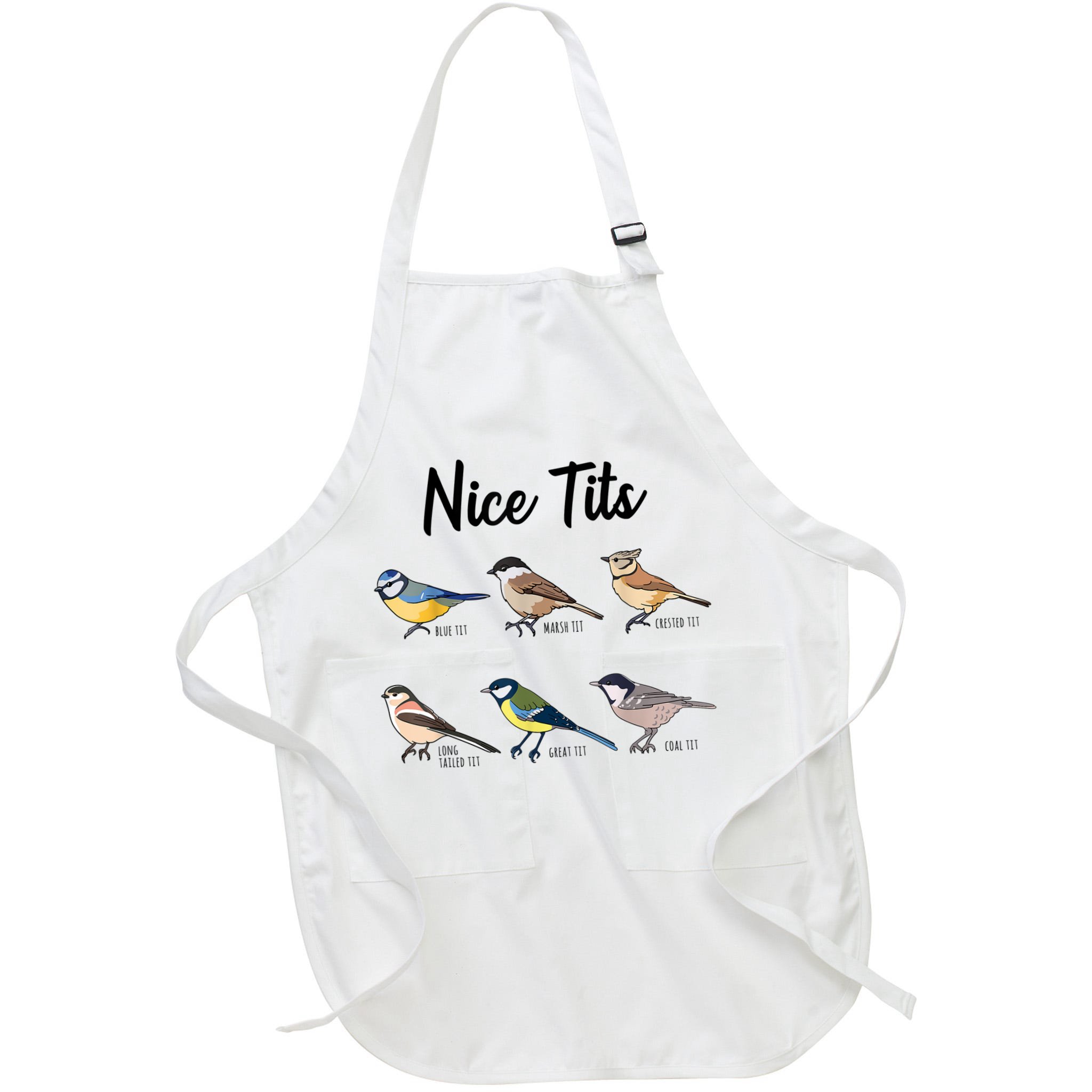 Nice Tits Funny Bird Watching Birding Apron