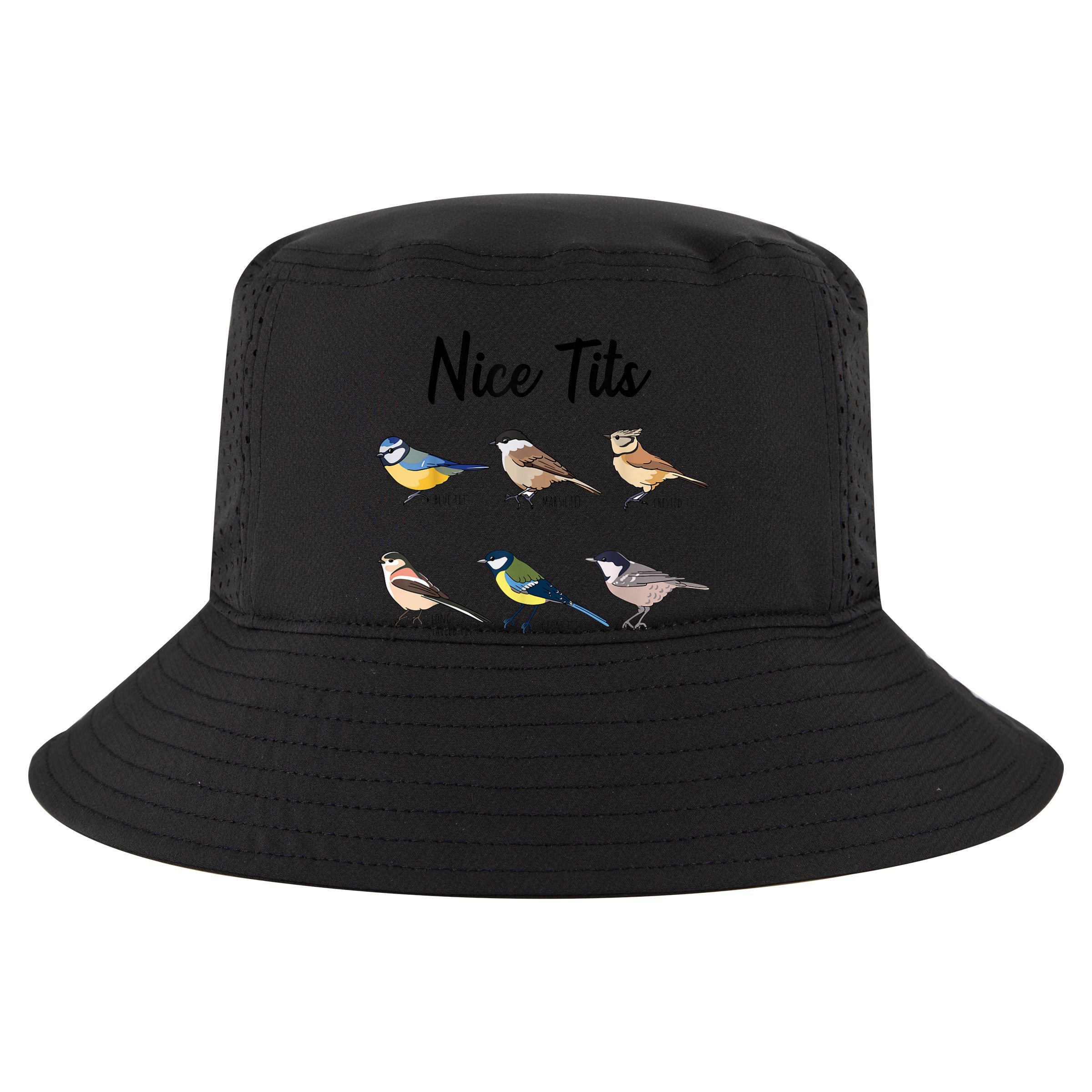 Nice Tits Funny Bird Watching Birding Sustainable Bucket Hat