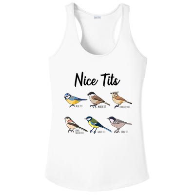 Nice Tits Funny Bird Watching Birding Ladies PosiCharge Competitor Racerback Tank