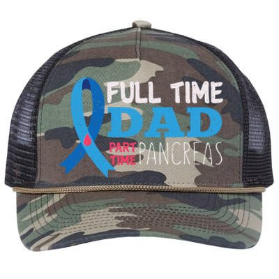 November T1d Full Time Dad Part Time Pancreas Diabetes Retro Rope Trucker Hat Cap