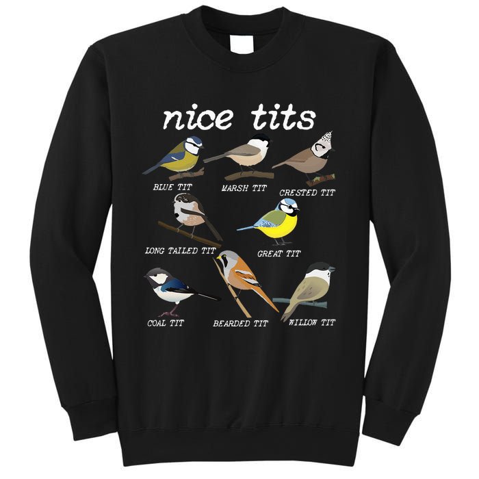 Nice Tits Funny Bird Watching Funny Tit Birds Birdwatcher Sweatshirt