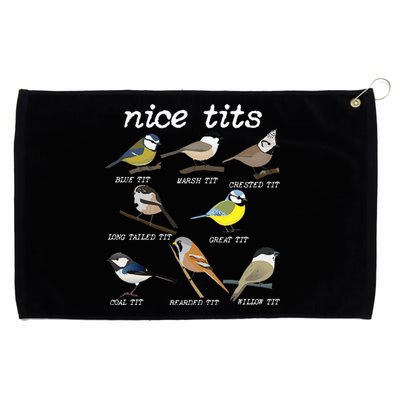 Nice Tits Funny Bird Watching Funny Tit Birds Birdwatcher Grommeted Golf Towel