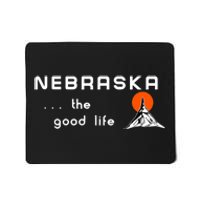 Nebraska The Good Life Vintage Road Sign Mousepad