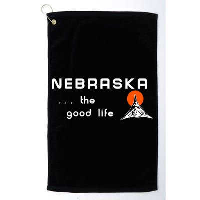 Nebraska The Good Life Vintage Road Sign Golf Towel