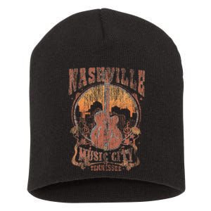 Nashville Tennessee Guitar Country Music City Guitarist Short Acrylic Beanie