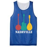 Nashville Tennessee Guitar Player Country Music City Vintage Gift Mesh Reversible Basketball Jersey Tank