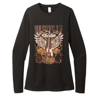 Nashville Tennessee Guitar Country Music City Guitarist Gift Womens CVC Long Sleeve Shirt