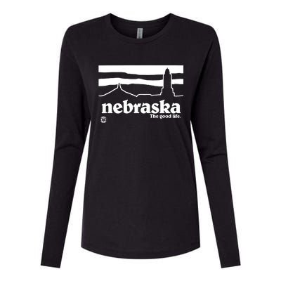 Nebraska The Good Life Womens Cotton Relaxed Long Sleeve T-Shirt