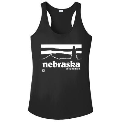 Nebraska The Good Life Ladies PosiCharge Competitor Racerback Tank