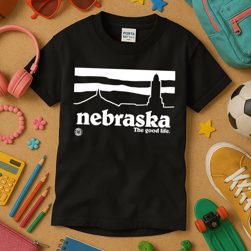 Nebraska The Good Life Kids T-Shirt