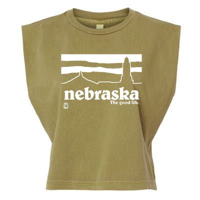 Nebraska The Good Life Garment-Dyed Women's Muscle Tee