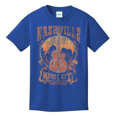 Nashville Tennessee Guitar Country Music City Guitarist Gift Kids T-Shirt