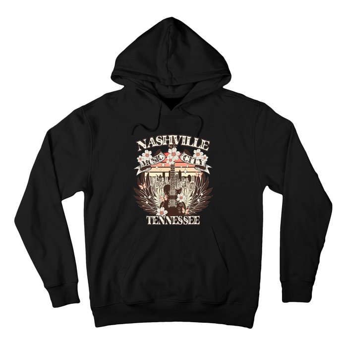 Nashville Tennessee Guitar Country Music City Guitarist Hoodie