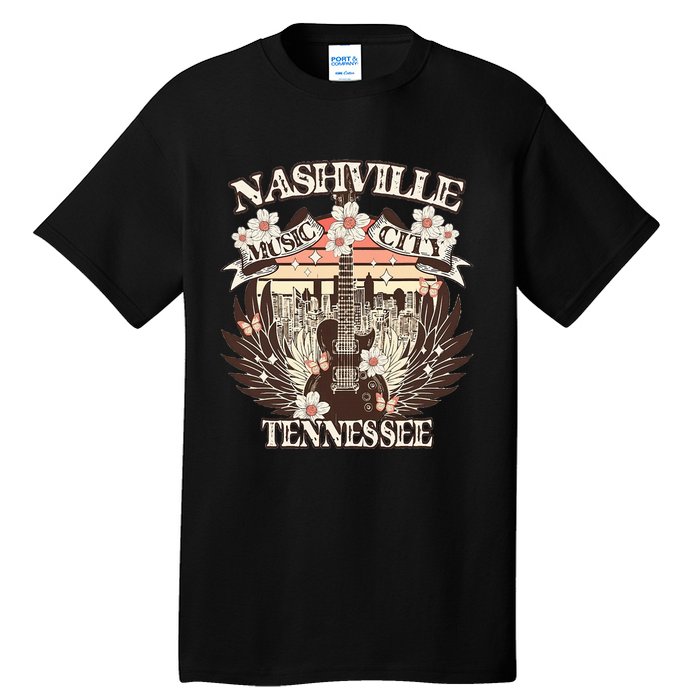 Nashville Tennessee Guitar Country Music City Guitarist Tall T-Shirt