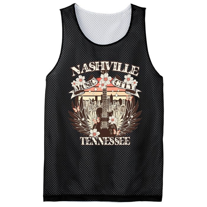 Nashville Tennessee Guitar Country Music City Guitarist Mesh Reversible Basketball Jersey Tank