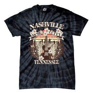 Nashville Tennessee Guitar Country Music City Guitarist Tie-Dye T-Shirt