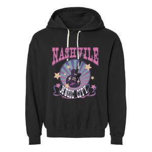 Nashville Tennessee Guitar Country Music City Guitarist Garment-Dyed Fleece Hoodie