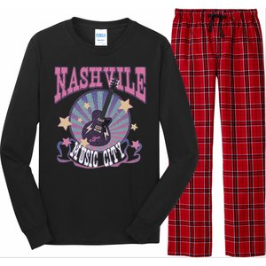 Nashville Tennessee Guitar Country Music City Guitarist Long Sleeve Pajama Set