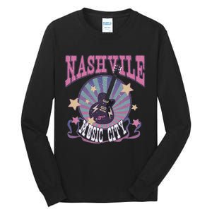 Nashville Tennessee Guitar Country Music City Guitarist Tall Long Sleeve T-Shirt