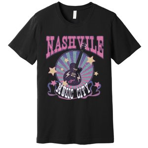 Nashville Tennessee Guitar Country Music City Guitarist Premium T-Shirt