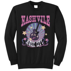 Nashville Tennessee Guitar Country Music City Guitarist Tall Sweatshirt